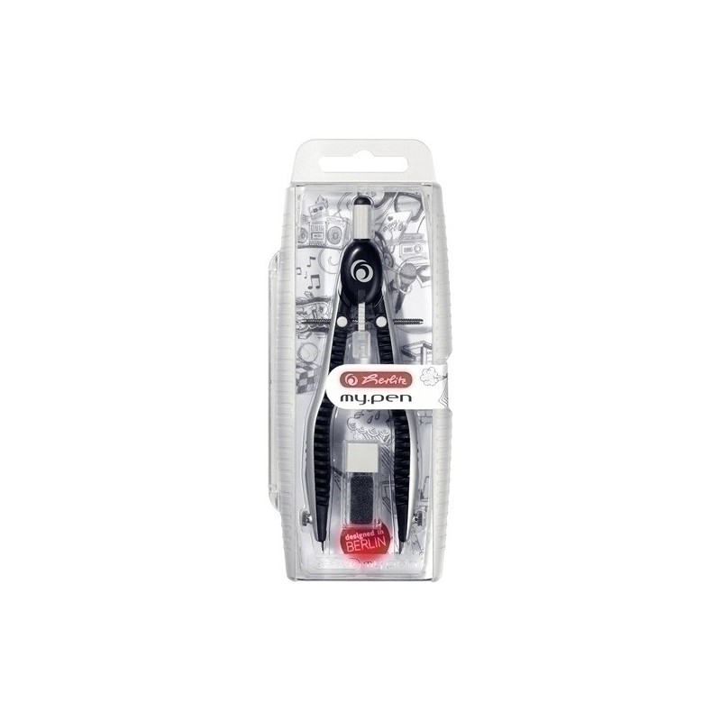 11122322-COMPAS HERLITZ MY.PEN CON BIGOTERA NEGRO precio por 4 unidades