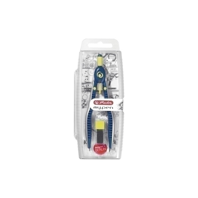11122330-COMPAS HERLITZ MY.PEN CON BIGOTERA AZUL precio por 4 unidades