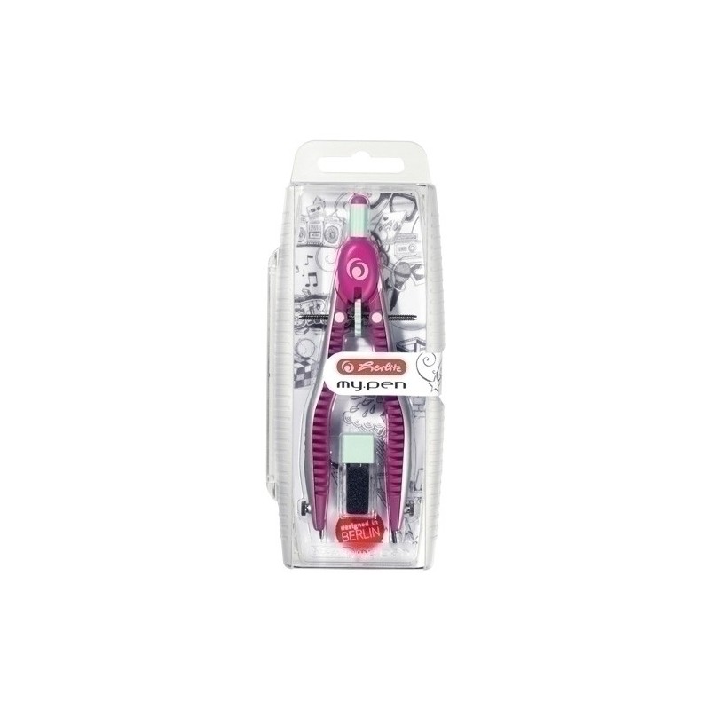 11122348-COMPAS HERLITZ MY.PEN CON BIGOTERA PURPU precio por 4 unidades