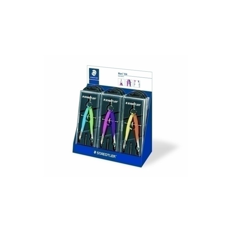 556 CA9PR5-COMPAS STAEDTLER MARS 556 NEON EXP.9 precio por 1 unidades