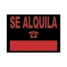 6168 NE-CARTEL ANUNCIO PVC 35x25 SE ALQUILA precio por 1 unidades