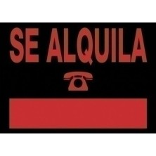 6161 NE-CARTEL ANUNCIO PVC 70x50 SE ALQUILA precio por 1 unidades