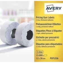 PLP1226-ETIQ.PRECIOS AVERY 26x12 BLANCO precio por 1 unidades