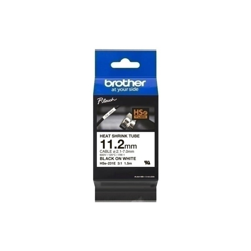 HSE231E-CINTA ROT.BROTHER TUB.11.2m  NEG.s/BLANC precio por 1 unidades