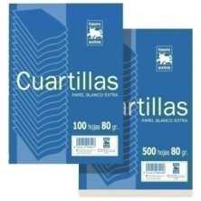 822/100-PAPEL 4º ZORR. 80g 100h LISO (CUARTILLA) precio por 1 unidades