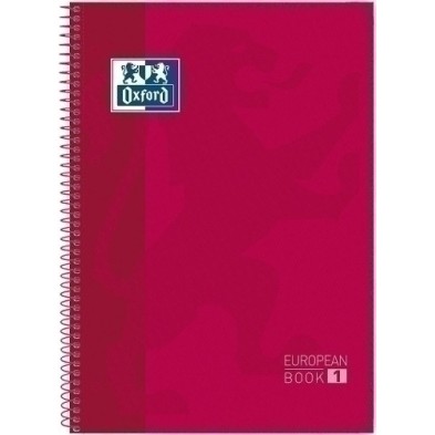 400118236/100430264-BLOCK OXF. EU.BOOK 1 A4 80h HZ. ROJO precio por 10 unidades