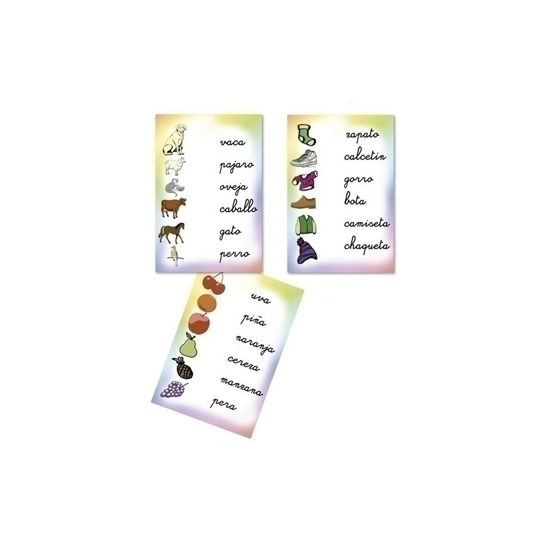 D11042-FICHAS  KLUGER ASOCIA LAS PALABRAS.P.25 precio por 1 unidades