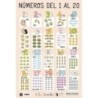 LPE274-LAMINA ESCOLAR ERIK NUMEROS 1/20 precio por 1 unidades