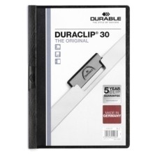 220001-DOSSIER CLIP DURACLIP A4 2200 30h NEGRO precio por 25 unidades