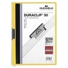 220004-DOSSIER CLIP DURACLIP A4 2200 30h AMAR. precio por 25 unidades