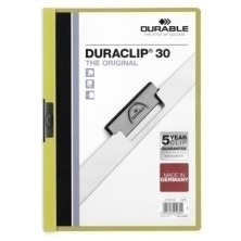 220005-DOSSIER CLIP DURACLIP A4 2200 30h VD.CL. precio por 25 unidades