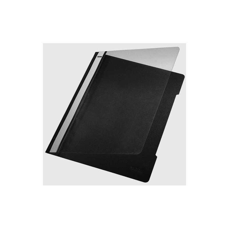 41910095-DOSSIER FASTENER LEITZ PVC A4 TARJ.NEGRO precio por 25 unidades