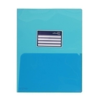 27626-DOSSIER DOBLE BOLSA OFFICE BOX PP A4 AZ precio por 10 unidades