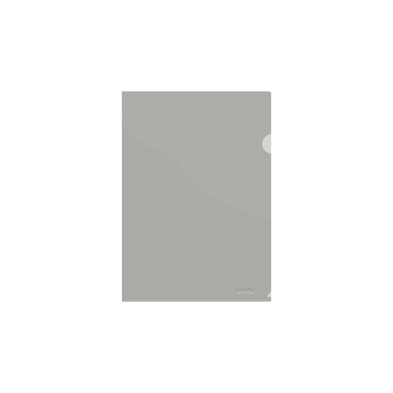 90421-DOSSIER ANG.RECT.DOHE PP 180µ A4 GRIS precio por 8 unidades