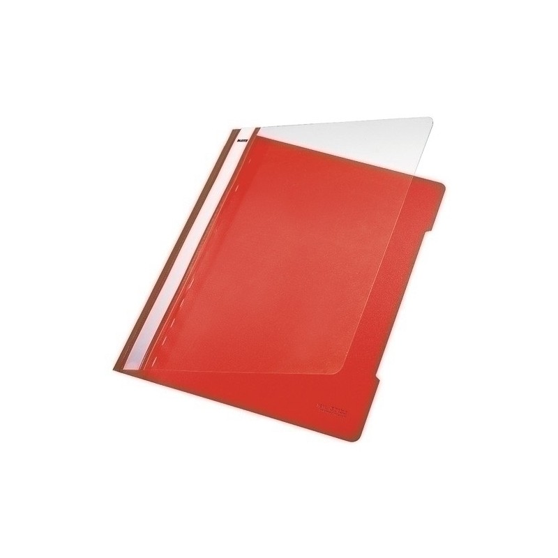 41910025-DOSSIER FASTENER LEITZ PVC A4 TARJ.ROJO precio por 25 unidades