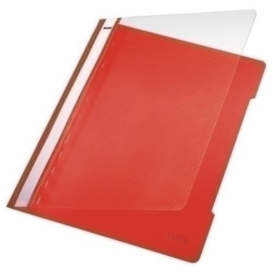 41910025-DOSSIER FASTENER LEITZ PVC A4 TARJ.ROJO precio por 25 unidades