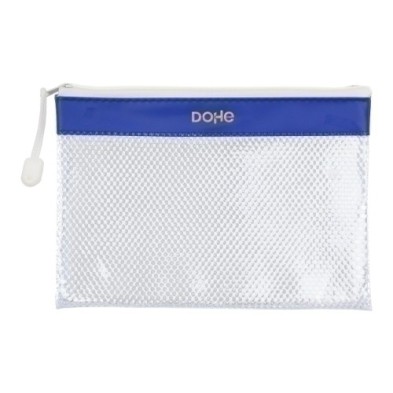 91223-DOSSIER SOBRE DOHE CREM. A5 PVC AZUL precio por 12 unidades