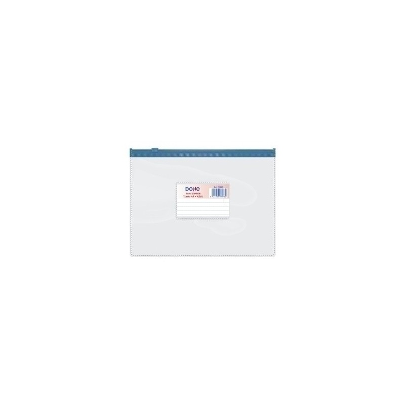 99473-DOSSIER SOBRE DOHE ZIP A5 APAIS.PVC AZUL precio por 24 unidades