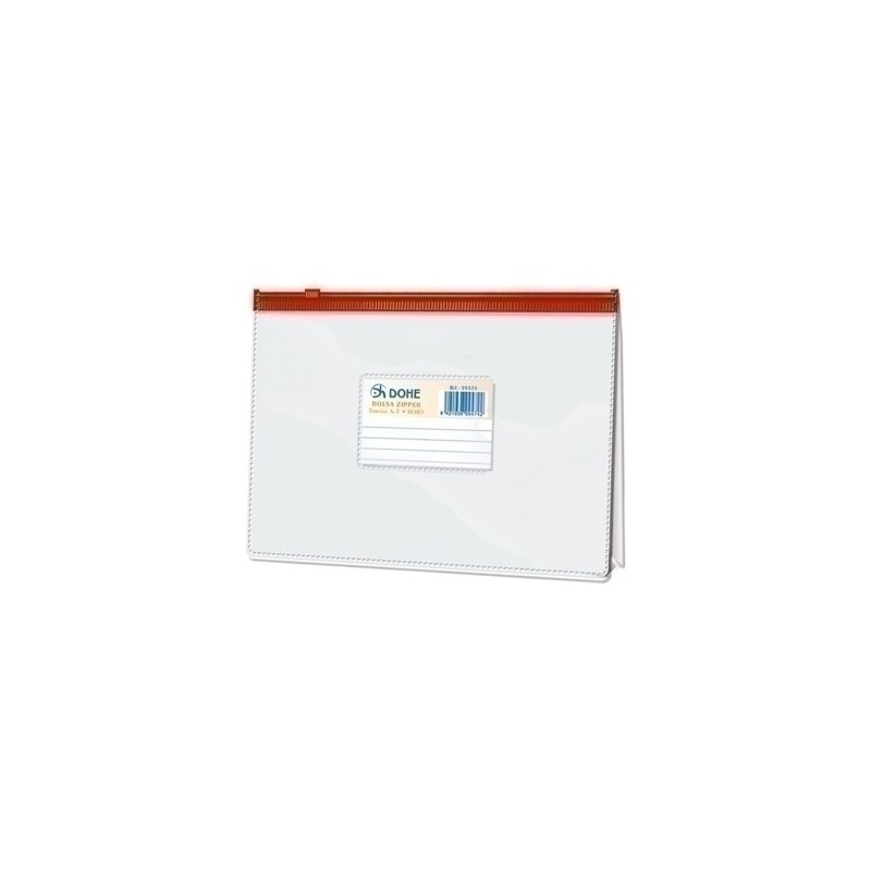 91201-DOSSIER SOBRE DOHE ZIP A5 EXPANDIBLE ROJ precio por 24 unidades
