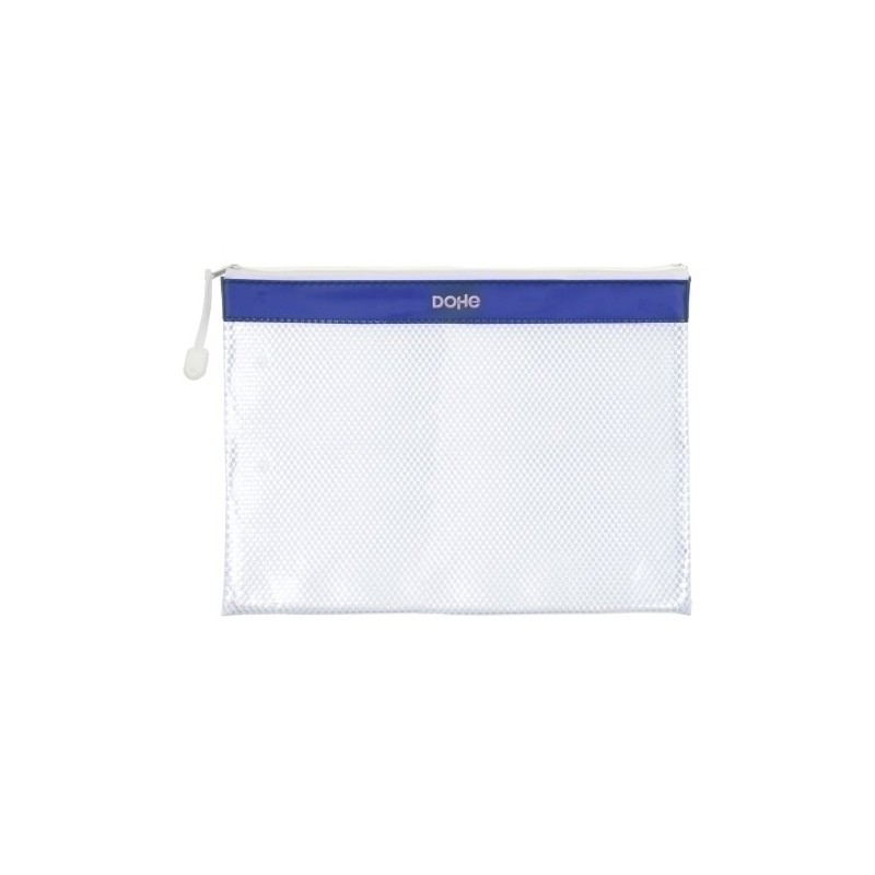 91217-DOSSIER SOBRE DOHE CREM. A4 PVC AZUL precio por 12 unidades