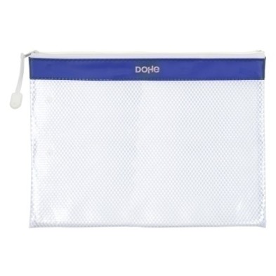 91217-DOSSIER SOBRE DOHE CREM. A4 PVC AZUL precio por 12 unidades