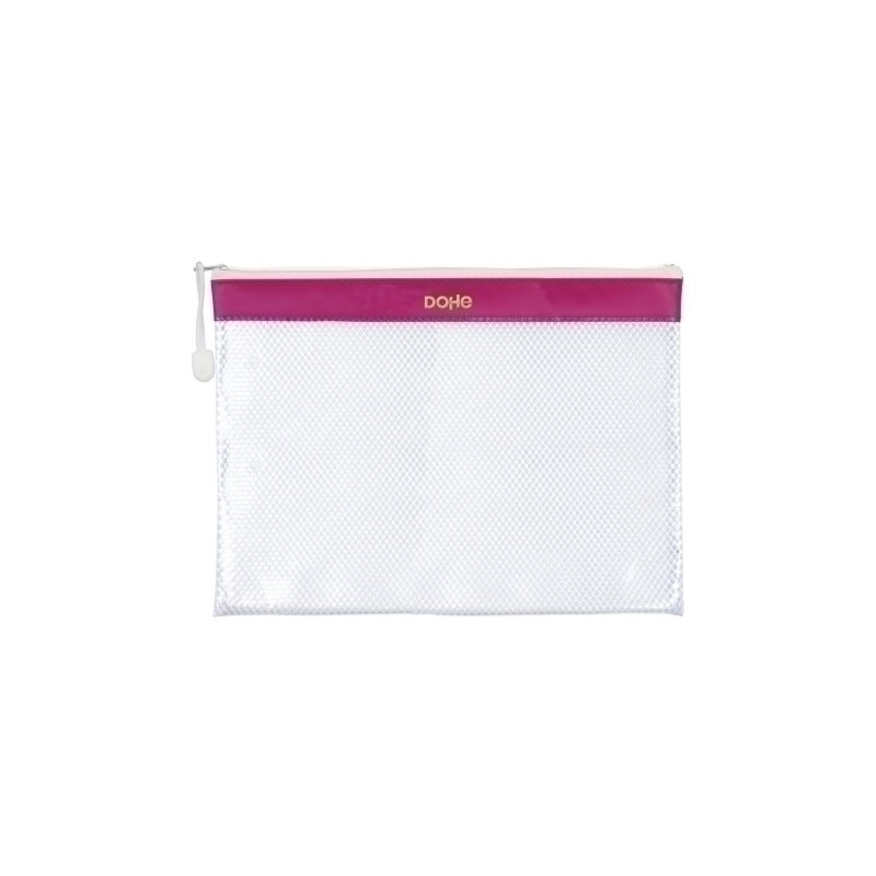 91218-DOSSIER SOBRE DOHE CREM. A4 PVC ROSA precio por 12 unidades