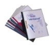 455 BURDEOS-DOSSIER FASTENER SARO A4 "VENTANAL" BD. precio por 25 unidades