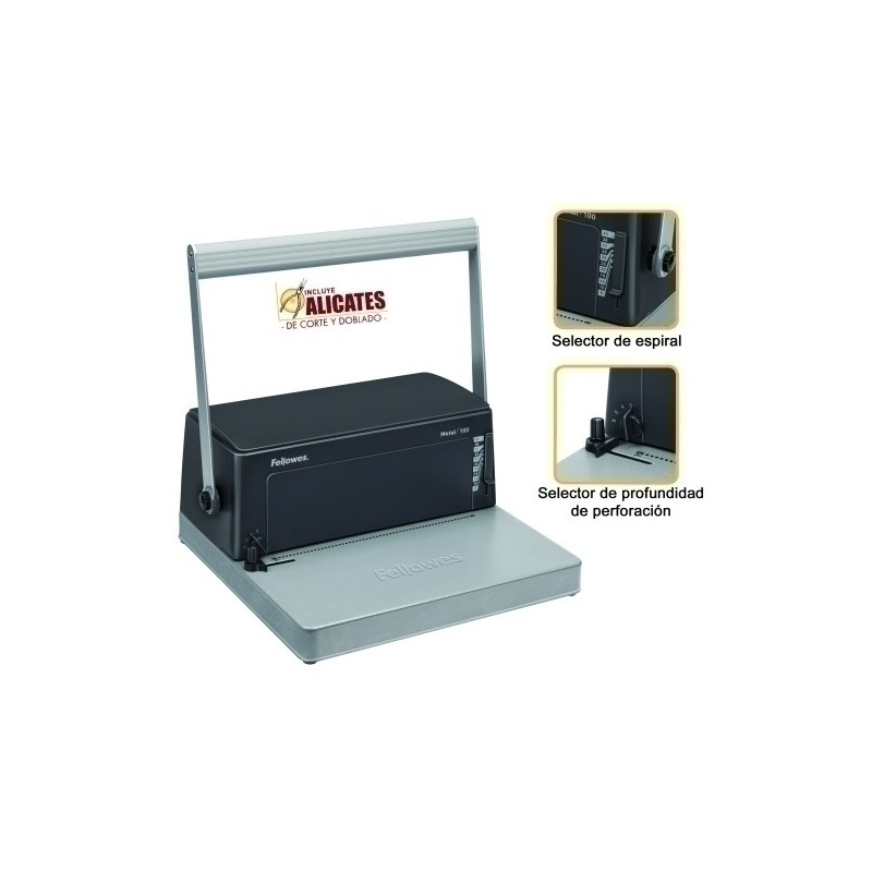 0030102-ENCUADERNAD.ESPIR.FELLOWES METAL  100 precio por 1 unidades