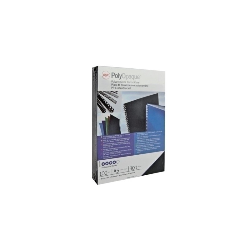 IB386831-T.ENC.GBC A4 0.3 PP op.NEGRO C/100 precio por 1 unidades