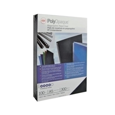 IB386831-T.ENC.GBC A4 0.3 PP op.NEGRO C/100 precio por 1 unidades