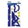 359801-EQUIPO DIBUJO MILAN 30 CMS AZUL precio por 1 unidades