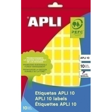 02750-ETIQ.MAN.BOLSA APLI 02750 CL.AMAR. 12x18 precio por 10 unidades