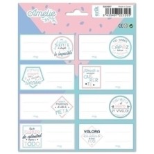 ELE0257-ETIQUETA ESCOLAR ERIK 15.8x20 AMELIE precio por 1 unidades