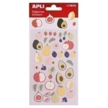 17870-STICKERS APLI (17870) Bl.1h.FRUTAS precio por 5 unidades