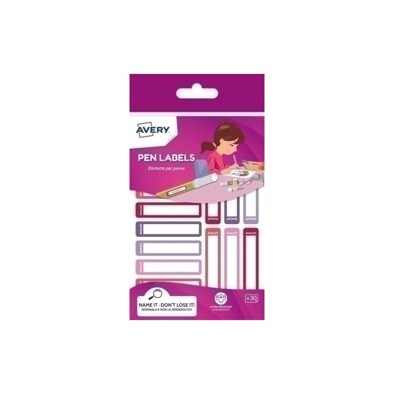 RESMI30F-UK-ETIQUETA ESCOLAR AVERY BOLIGR.50x10 B/30 precio por 30 unidades