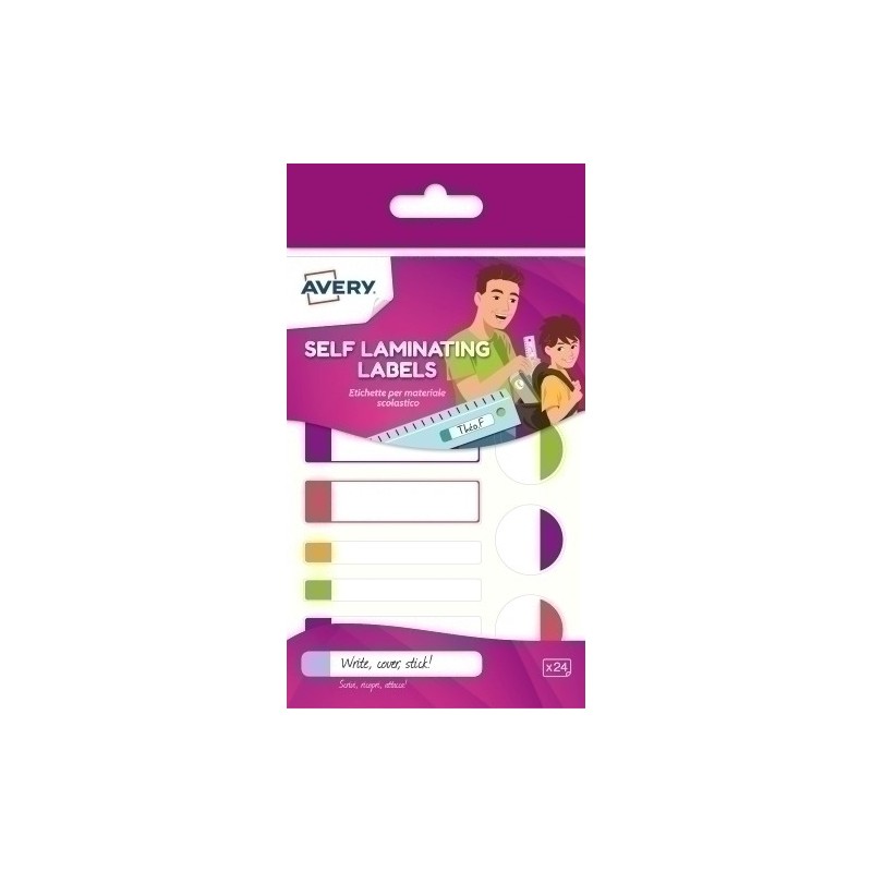 APFLUO24-UK-ETIQUETA ESCOLAR AVERY COL.FLUO SUR.B/24 precio por 30 unidades