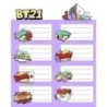 ELE0274-ETIQUETA ESCOLAR ERIK 15.8x20 BT21 precio por 10 unidades