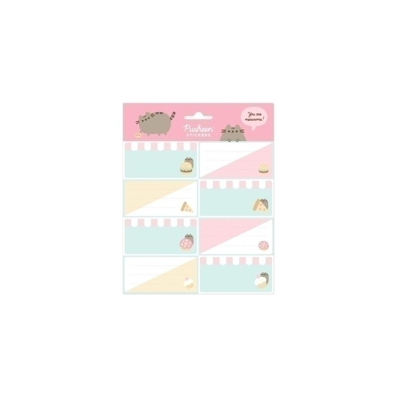 ELE0279-ETIQUETA ESCOLAR ERIK 15.8x20 PUSHEEN FO precio por 10 unidades
