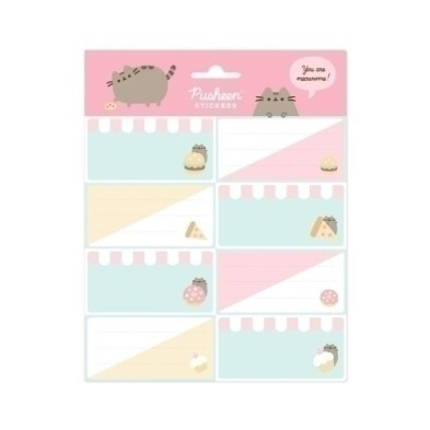 ELE0279-ETIQUETA ESCOLAR ERIK 15.8x20 PUSHEEN FO precio por 10 unidades