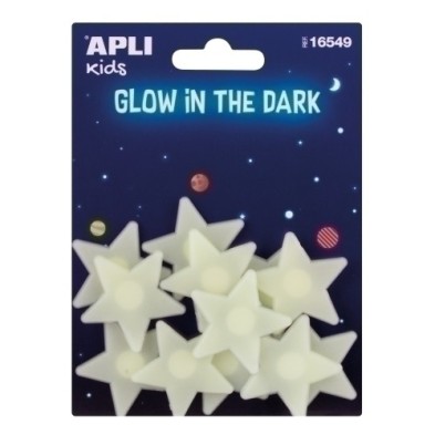 16549-PEGATINAS APLI LUMINISC. ESTRE.PEQ.B/12 precio por 5 unidades
