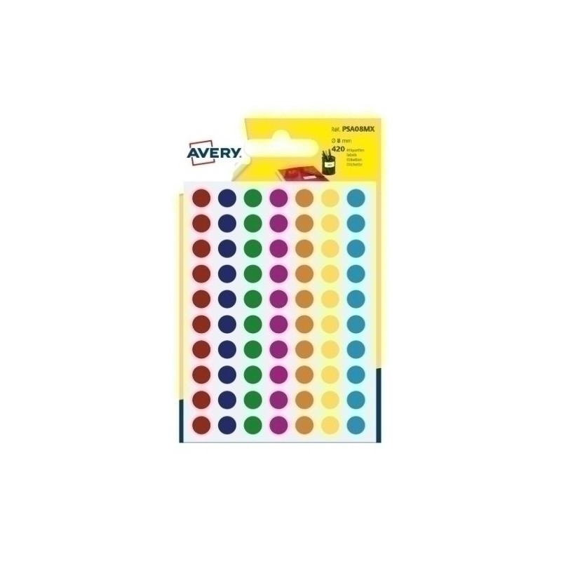 PSA08MX-GOMETS AVERY Bl.6h REDONDOS Ø 8 SURT precio por 10 unidades