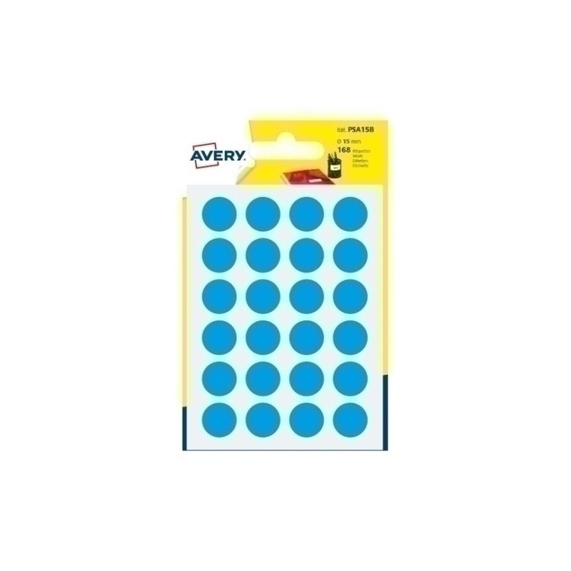 PSA15B-GOMETS AVERY Bl.7h REDONDOS Ø 15 AZ CL precio por 10 unidades