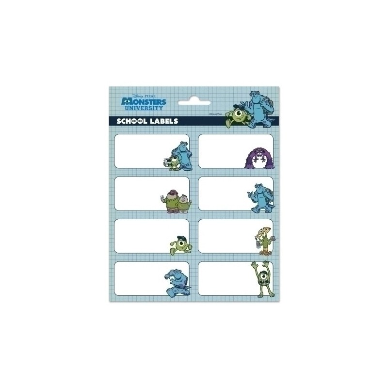 ELE0294-ETIQUETA ESCOLAR ERIK 15.8x20 PIXAR MONS precio por 10 unidades