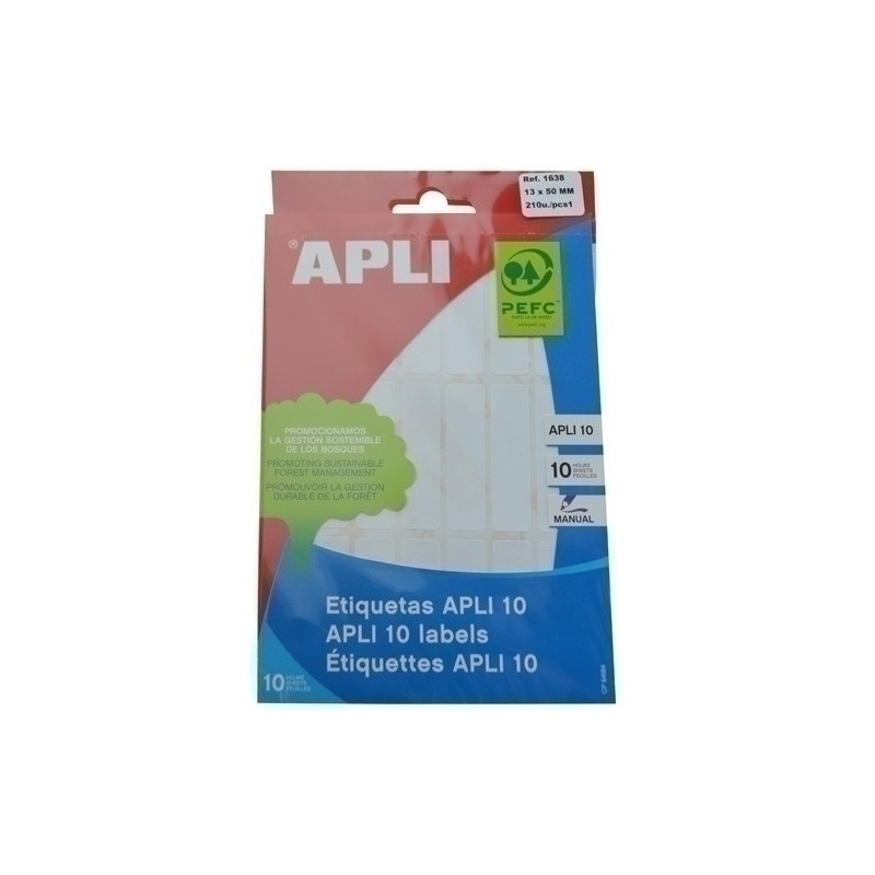 01638-ETIQ.MAN.BOLSA APLI 01638 10h 13x50 precio por 10 unidades