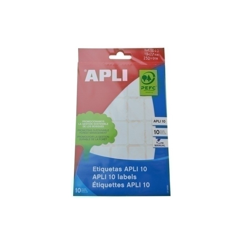01640-ETIQ.MAN.BOLSA APLI 01640 10h 19x27 precio por 10 unidades