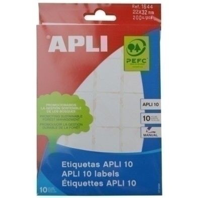 01644-ETIQ.MAN.BOLSA APLI 01644 10h 22x32 precio por 10 unidades