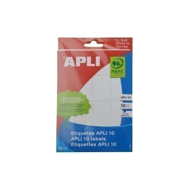 01646-ETIQ.MAN.BOLSA APLI 01646 10h 25x40 precio por 10 unidades