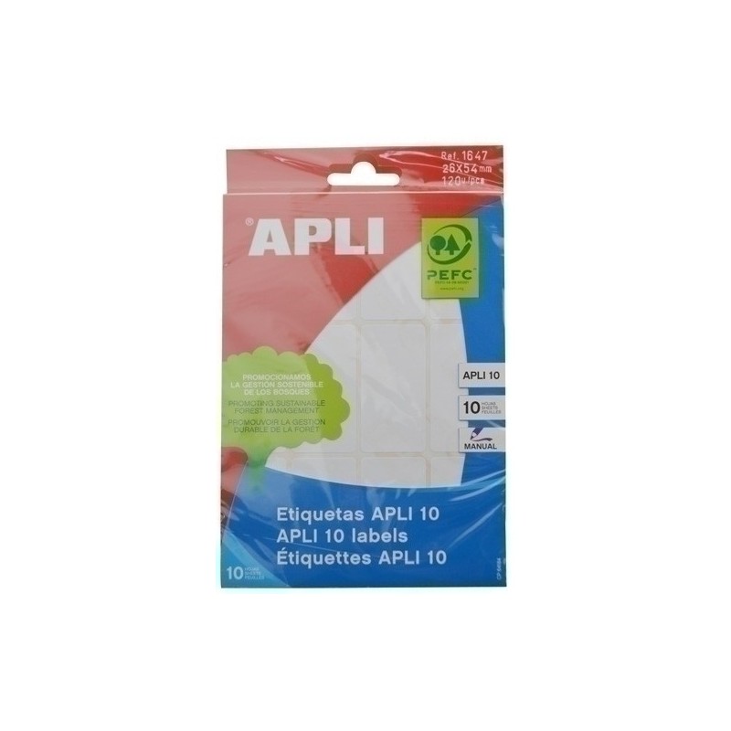 01647-ETIQ.MAN.BOLSA APLI 01647 10h 26x54 precio por 10 unidades