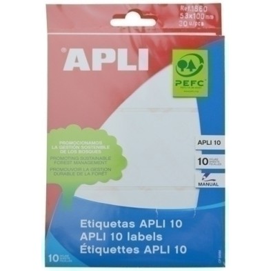 01660-ETIQ.MAN.BOLSA APLI 01660 10h 53x100 precio por 10 unidades