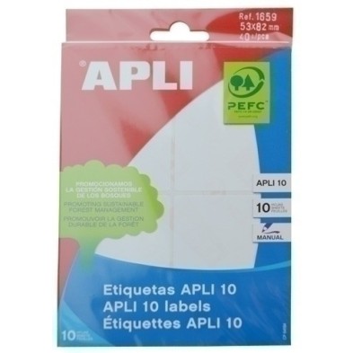 01659-ETIQ.MAN.BOLSA APLI 01659 10h 53x 82 precio por 10 unidades